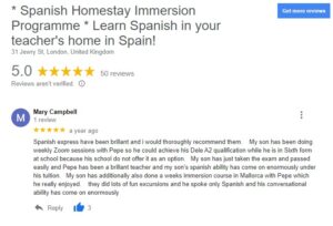 Mary Campbell Review on Spanish Express