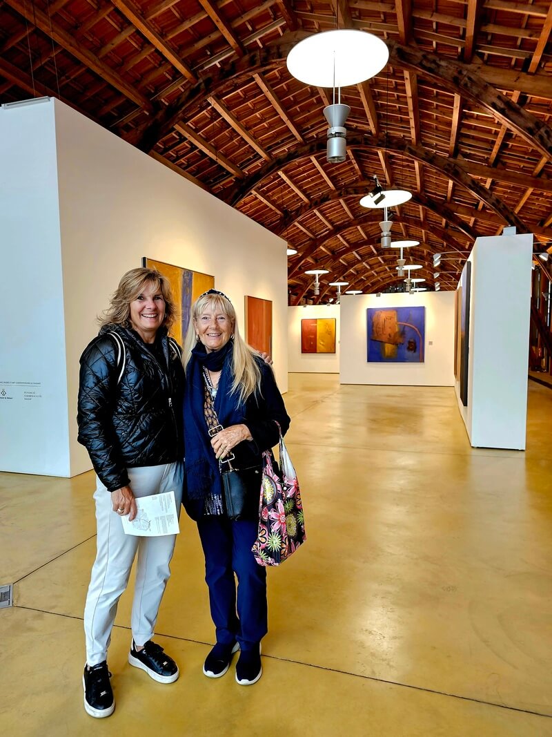 two women at Gaudí's La Nau in Mataró, Province of Barcelona