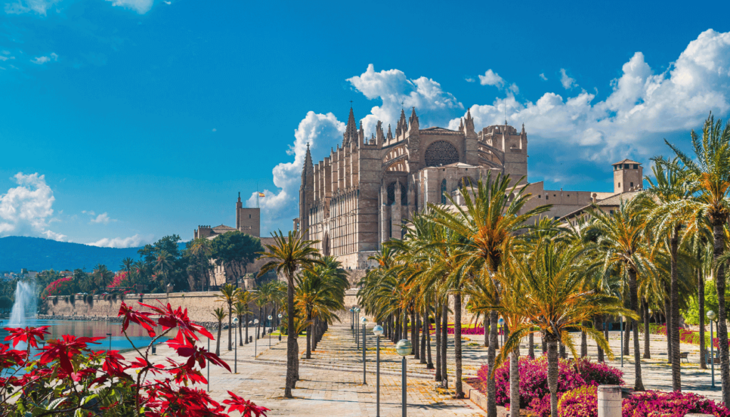 Walk around the lively cobbled streets of Palma de Mallorca’s historic center