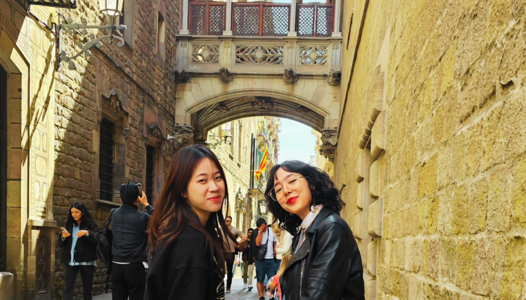 Pause at the Cathedral of Barcelona