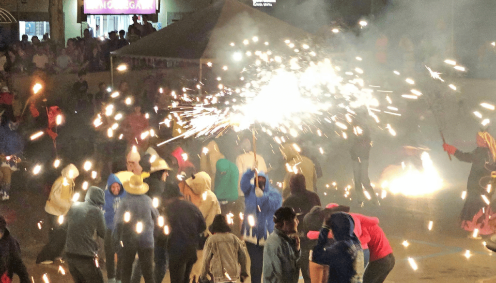 Monica and Friends at Cabrils – Fiery Correfocs at Festa Major de Santa Helena