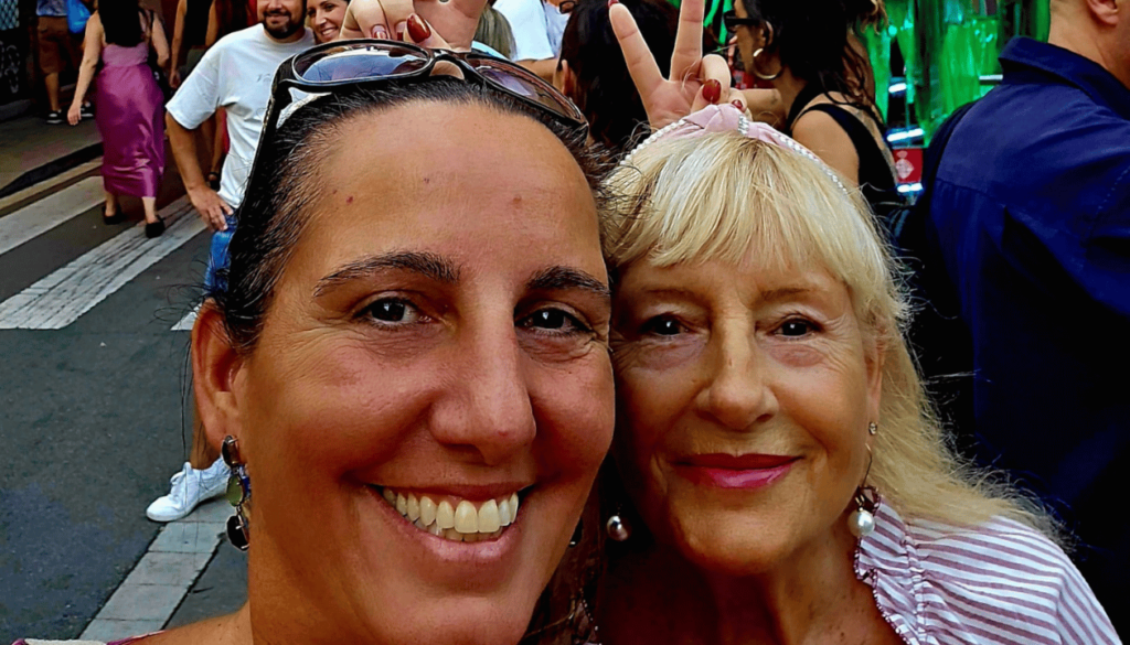 Monica and her Mum at Providència – Loving Every Moment on ProviVegas Street, Barcelona