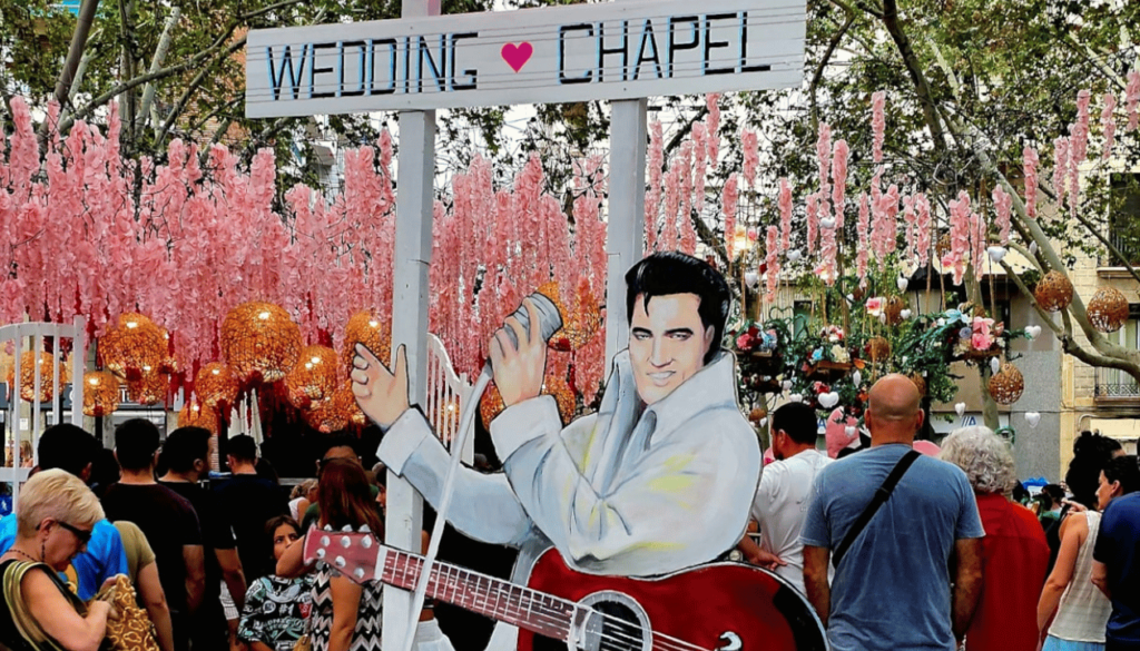 Fallon and Monica’s Mum at Providència – Las Vegas-Style Wedding Chapel, Barcelona