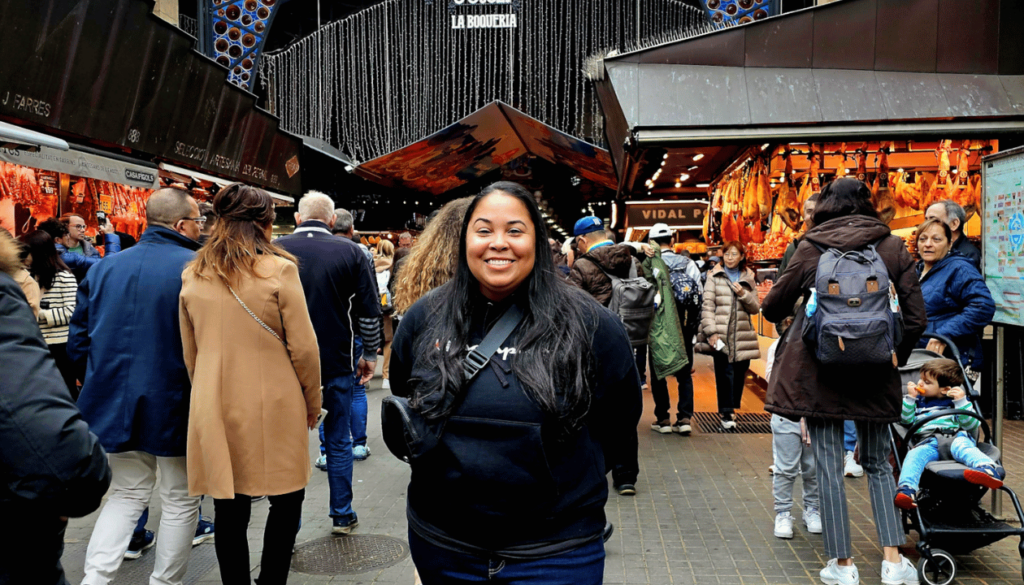 Ashley at La Boqueria Market