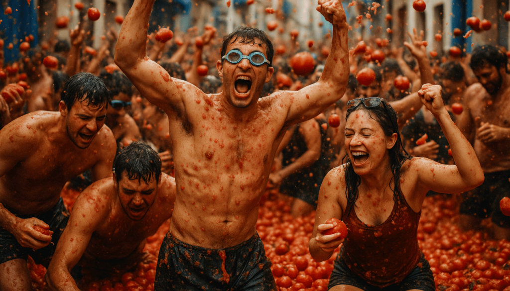 Rules and How to Stay Safe in the Tomato Battle