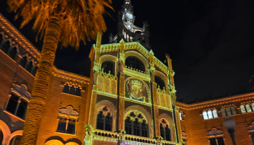Light show brings festive spirit to a UNESCO World Heritage site in Barcelona